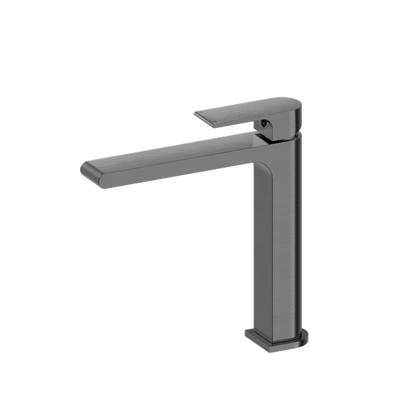 Nero Bianca Mid Tall Basin Mixer Brushed Gunmetal