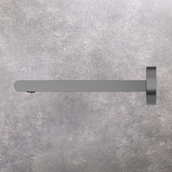 Nero Bianca Bath Spout 240mm Brushed Gunmetal