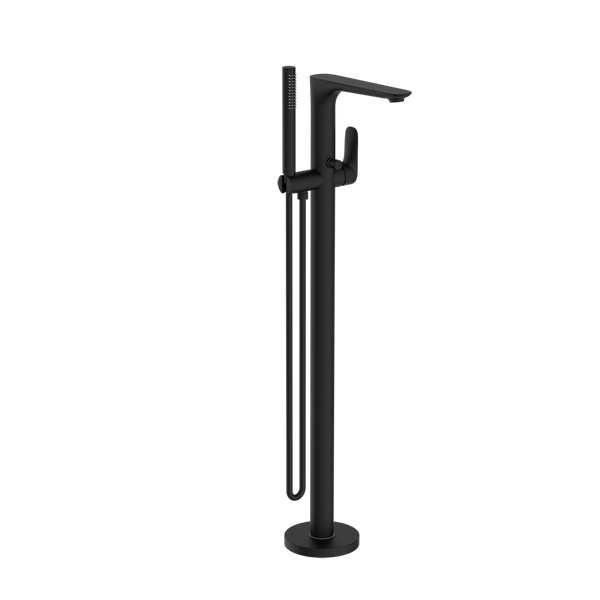 Nero Bianca Freestanding Bath Mixer with Hand Shower Matte Black