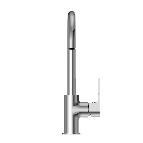 Nero Bianca Kitchen Mixer Gooseneck Spout Chrome
