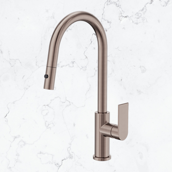 Nero Bianca Pull Out Sink Mixer with Vegie Spray Function Brushed Bronze