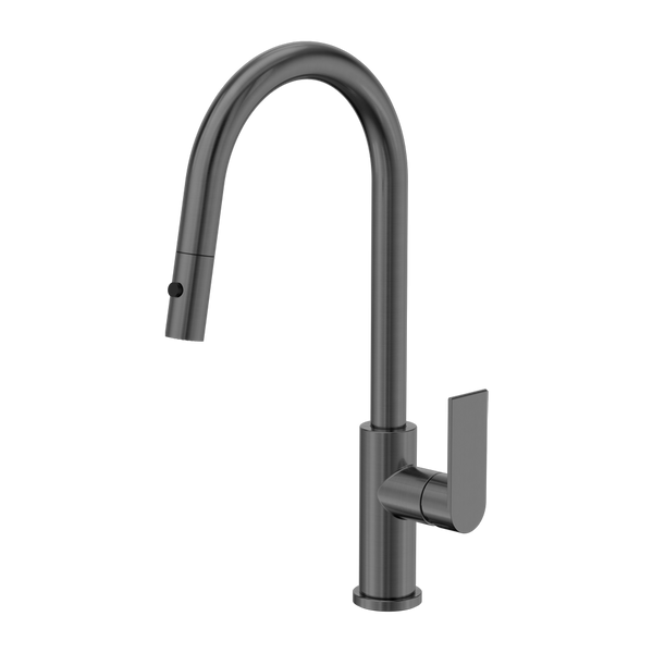 Nero Bianca Pull Out Sink Mixer with Vegie Spray Function Gunmetal