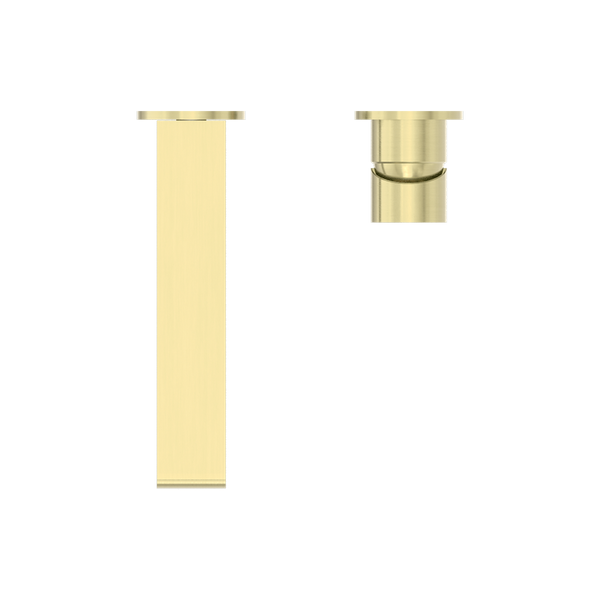 Nero Bianca Wall Basin/Bath Mixer Separate Back Plate 187mm Brushed Gold