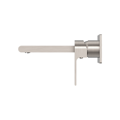 Bianca Wall Basin/Bath Mixer 187mm Brushed Nickel