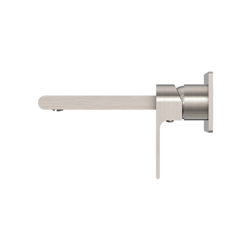 Bianca Wall Basin/Bath Mixer 187mm Brushed Nickel