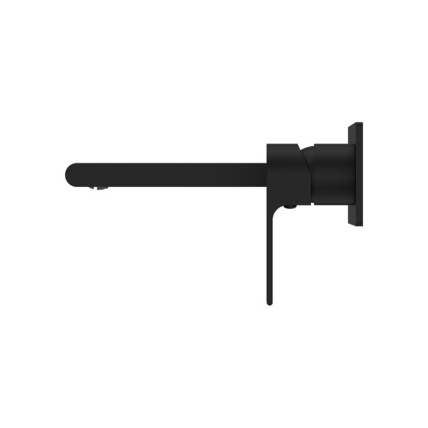Nero Bianca Wall Basin/Bath Mixer 187mm Matte Black