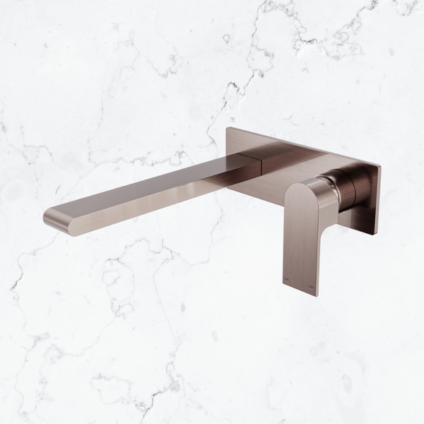 Nero Bianca Wall Basin/Bath Mixer 230mm Brushed Bronze