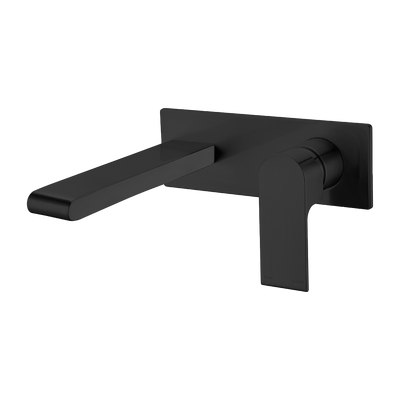 Bianca Wall Basin/Bath Mixer 230mm Matte Black