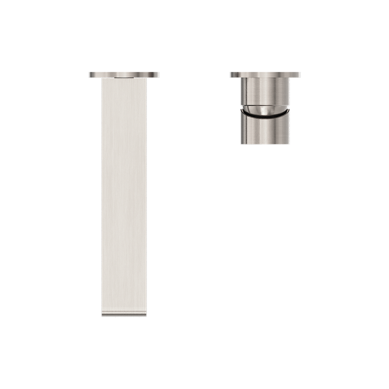 Bianca Wall Basin/Bath Mixer Separate Back Plate 187mm Brushed Nickel