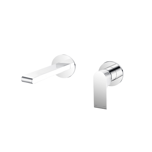 Nero Bianca Wall Basin/Bath Mixer Separate Backplate 187mm Chrome