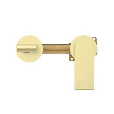 Bianca Wall Basin/Bath Mixer Separate Back Plate 230mm Brushed Gold