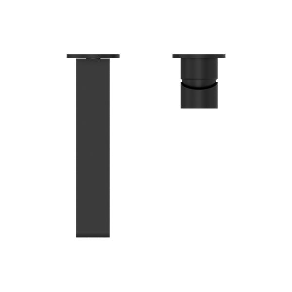 Nero Bianca Wall Basin/Bath Mixer Separate Back Plate 230mm Matte Black