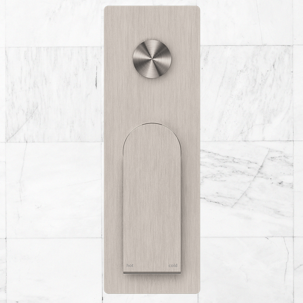 Nero Bianca Shower Mixer with Divertor Brushed Nickel