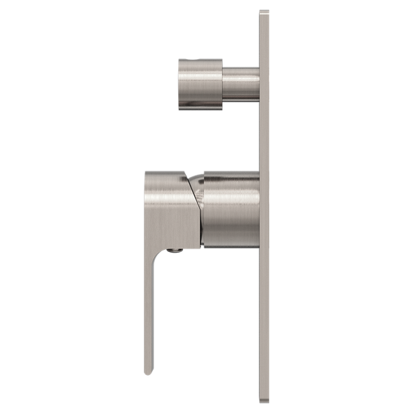 Nero Bianca Shower Mixer with Divertor Brushed Nickel