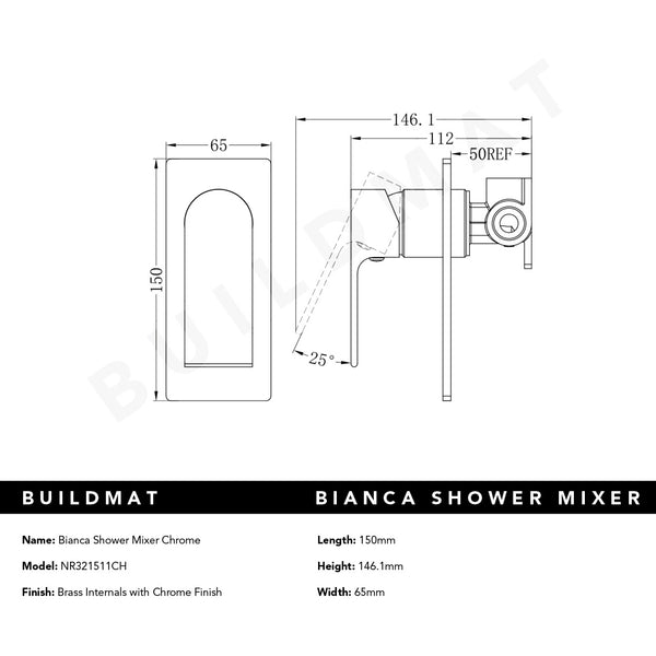 Nero Bianca Shower Mixer Chrome