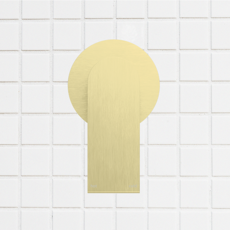 Bianca Shower Mixer with 80mm Round Plate Brushed Gold