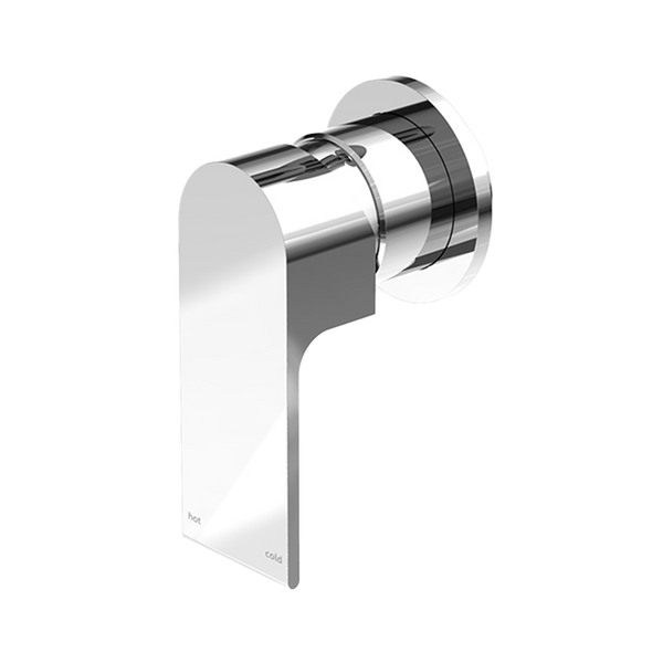 Nero Bianca Shower Mixer with 80mm Round Plate Chrome