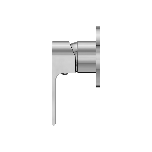 Nero Bianca Shower Mixer with 80mm Round Plate Chrome