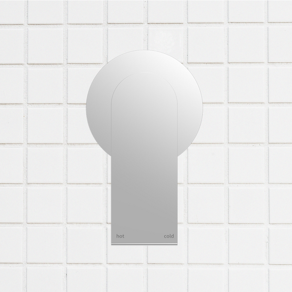 Nero Bianca Shower Mixer with 80mm Round Plate Chrome