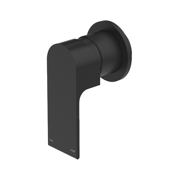 Nero Bianca Shower Mixer with 80mm Round Plate Matte Black