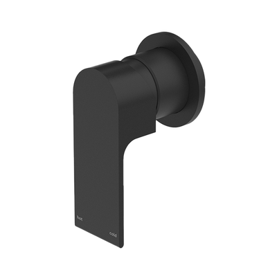 Bianca Shower Mixer with 80mm Round Plate Matte Black