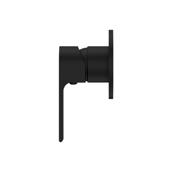 Nero Bianca Shower Mixer with 80mm Round Plate Matte Black