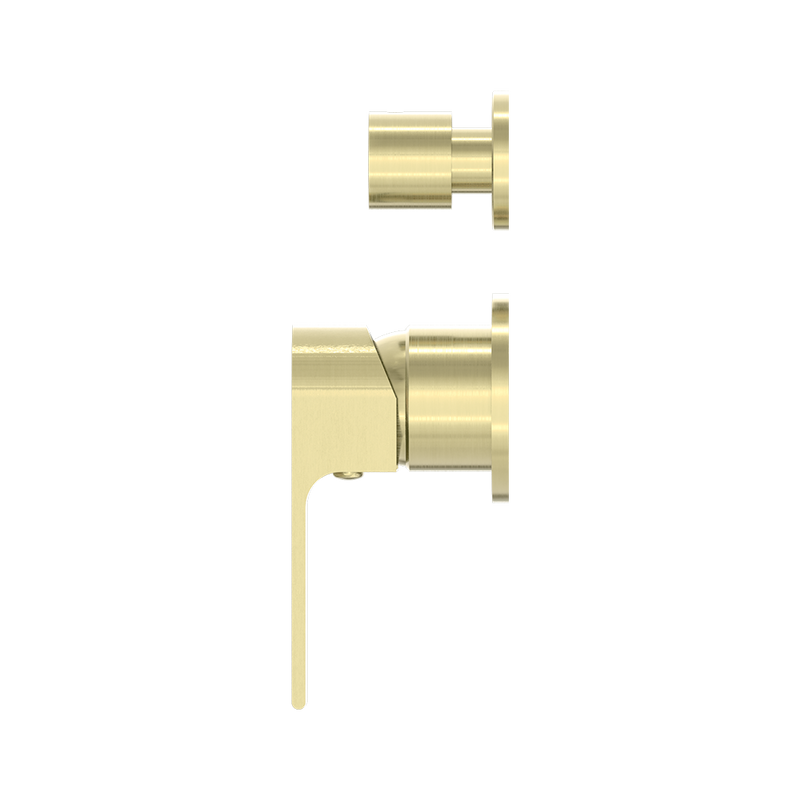 Bianca Shower Mixer with Divertor Separate Back Plate Brushed Gold