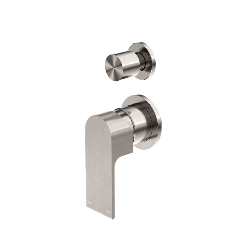 Bianca Shower Mixer with Divertor Separate Back Plate Brushed Nickel