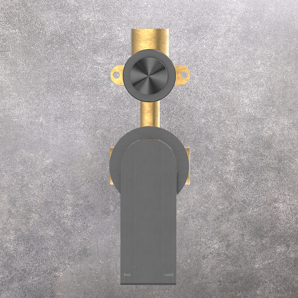 Nero Bianca Shower Mixer with Divertor Separate Back Plate Gunmetal