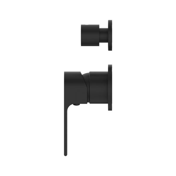 Nero Bianca Shower Mixer with Divertor Separate Back Plate Matte Black
