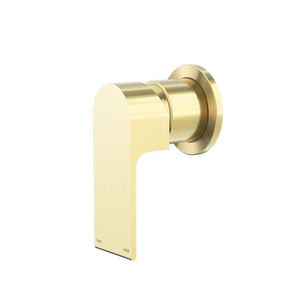 Nero Bianca Shower Mixer with 60mm Round Plate Brushed Gold