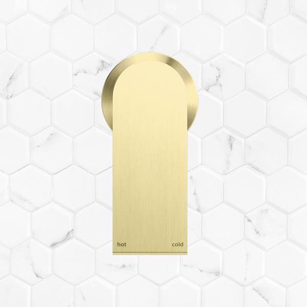 Nero Bianca Shower Mixer with 60mm Round Plate Brushed Gold