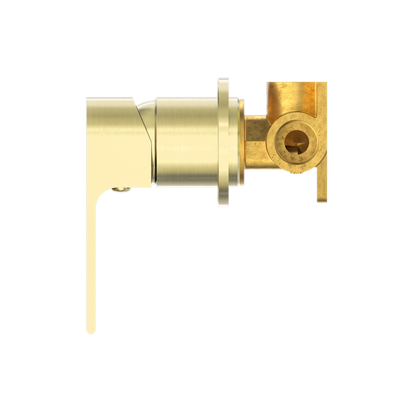 Nero Bianca Shower Mixer with 60mm Round Plate Brushed Gold