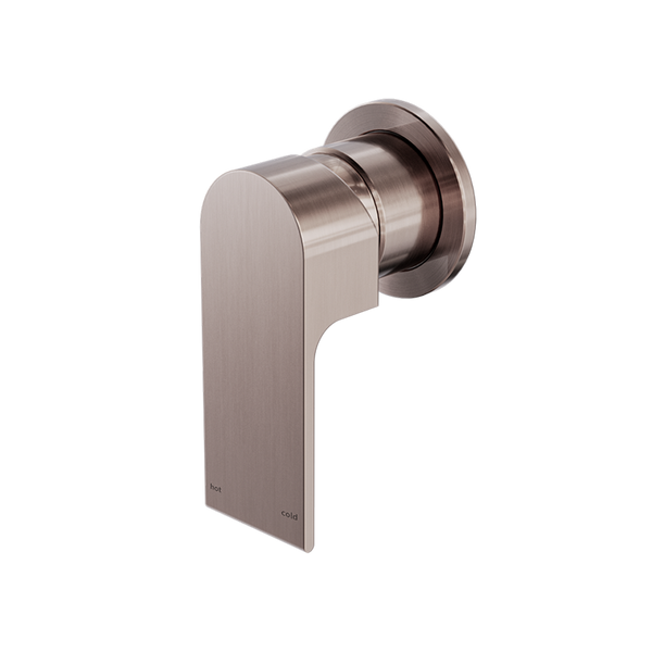 Nero Bianca Shower Mixer with 60mm Round Plate Brushed Bronze