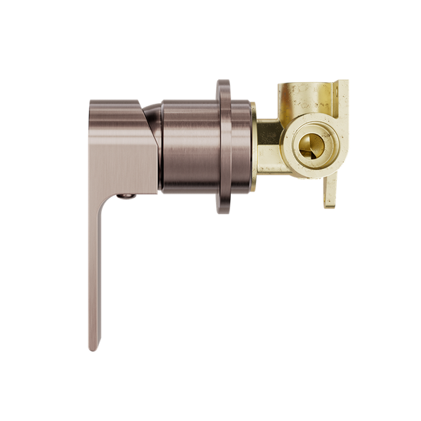 Nero Bianca Shower Mixer with 60mm Round Plate Brushed Bronze