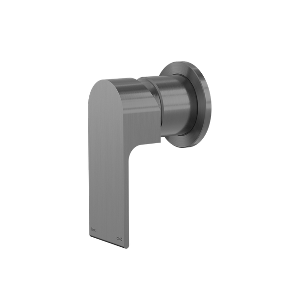 Nero Bianca Shower Mixer with 60mm Round Plate Gunmetal