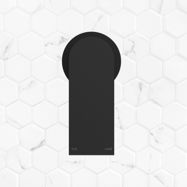 Nero Bianca Shower Mixer with 60mm Round Plate Matte Black