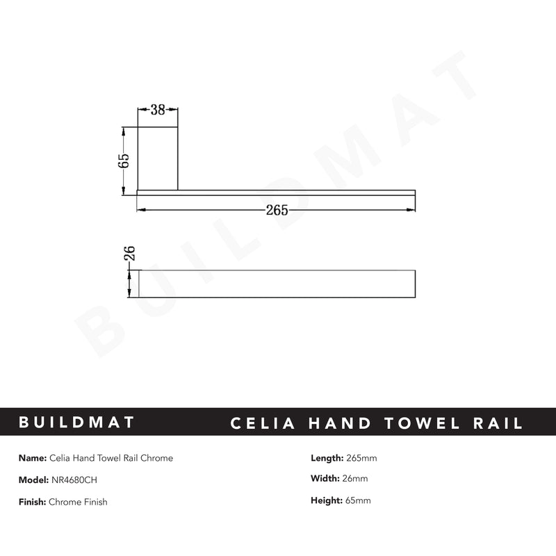 Celia Hand Towel Rail Chrome