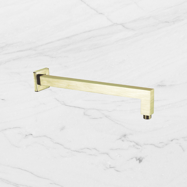 Nero Square Shower Arm Brushed Gold