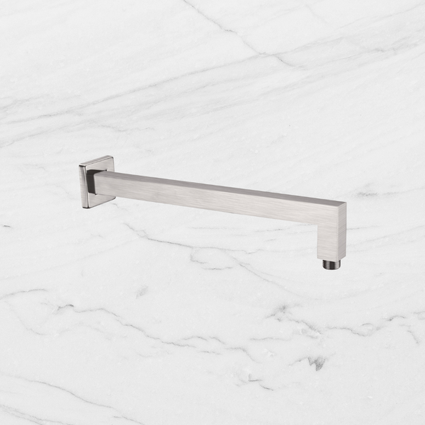 Nero Square Shower Arm Brushed Nickel