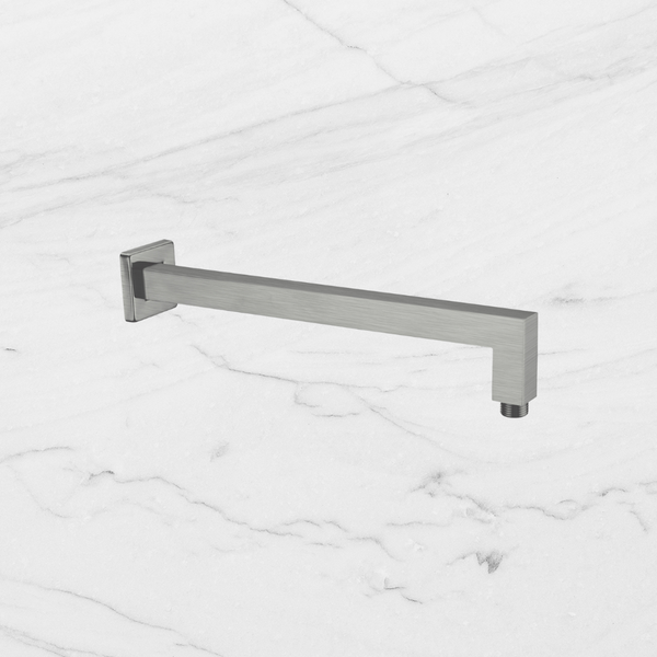 Nero Square Shower Arm Brushed Gunmetal