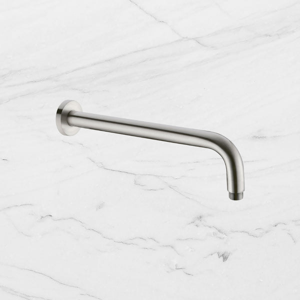 Nero Round Shower Arm Brushed Nickel