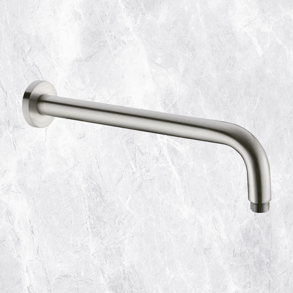 Nero Round Shower Arm 500mm Brushed Nickel