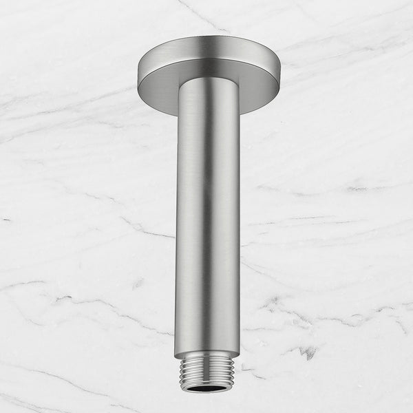 Nero Round Ceiling Arm 100mm Brushed Nickel