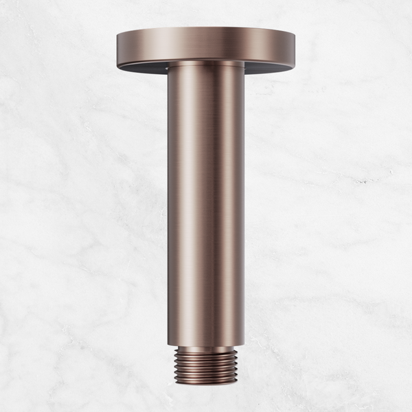 Nero Round Ceiling Arm 100mm Brushed Bronze