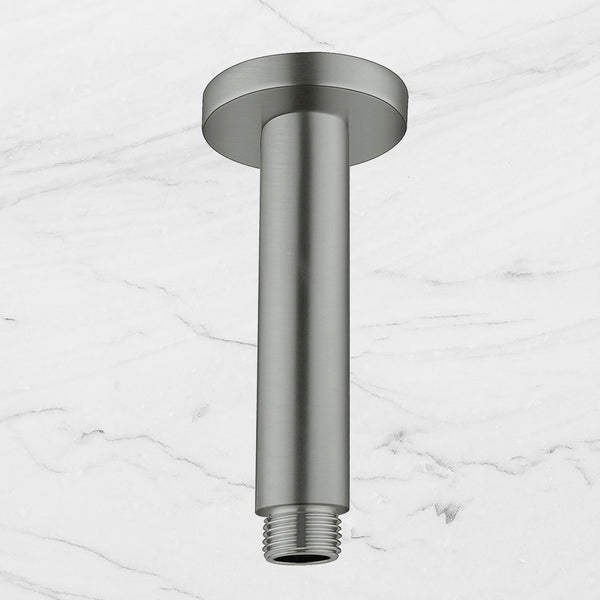 Nero Round Ceiling Arm 100mm Brushed Gunmetal