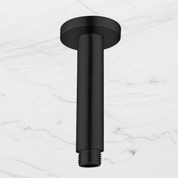 Nero Round Ceiling Arm 100mm Matte Black