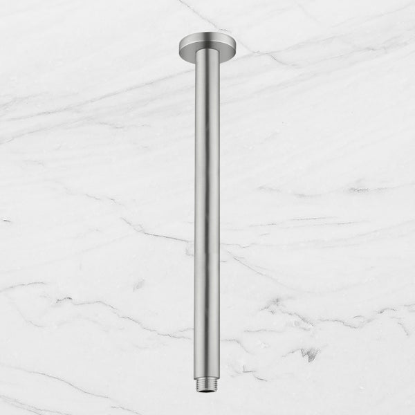 Nero Round Ceiling Arm 300mm Brushed Nickel