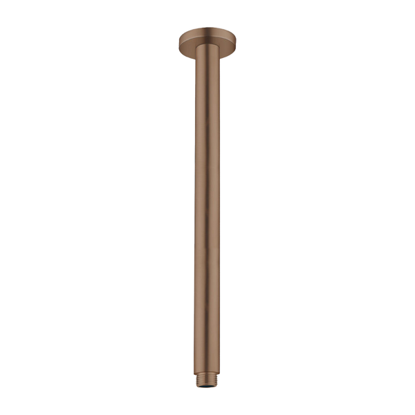 Nero Round Ceiling Arm 300mm Brushed Bronze