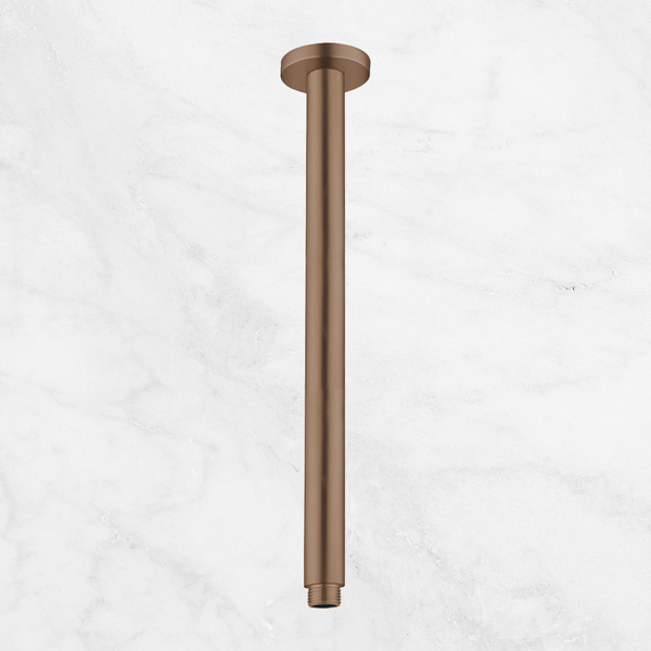 Nero Round Ceiling Arm 300mm Brushed Bronze